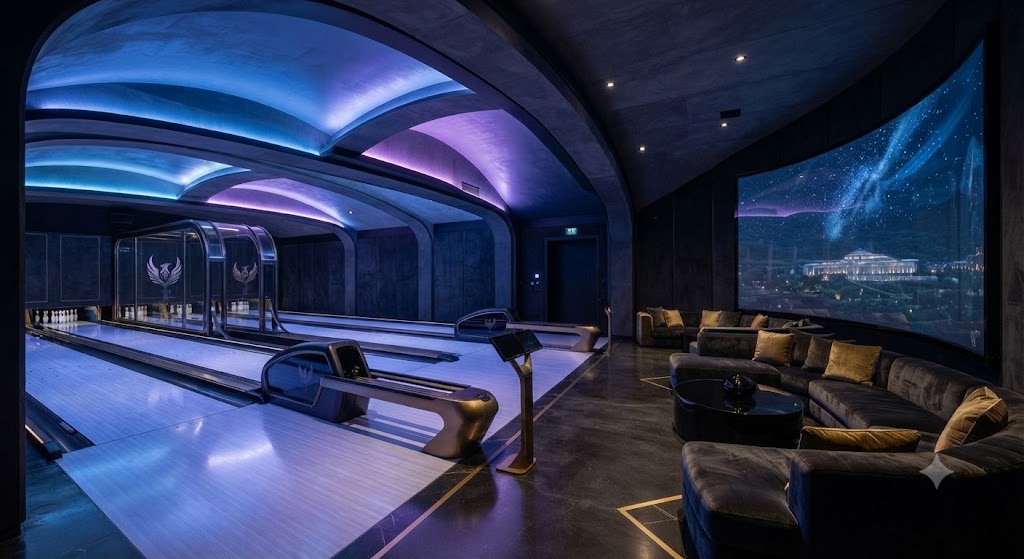 Private Bowling Alley & Media Lounge
